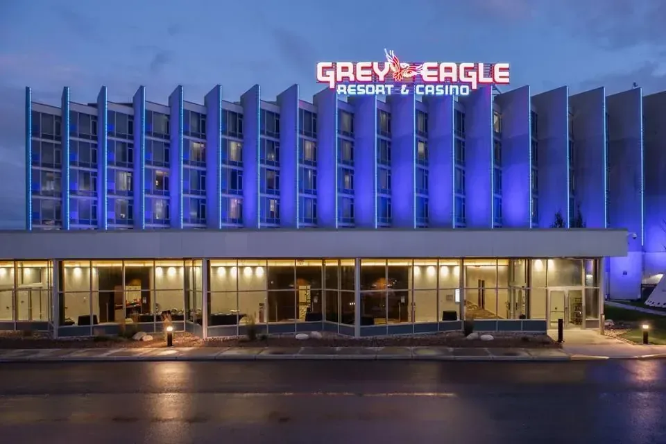 Resort exterior under open Alberta sky